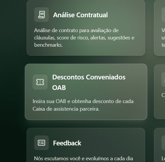 Passo 1: Acessar Descontos Conveniados OAB